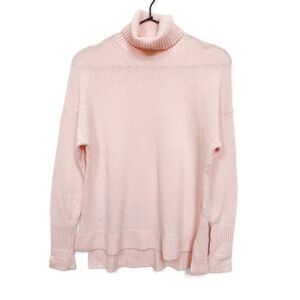 J. Crew Wool Blend Turtleneck Sweater Light Pastel Pink S